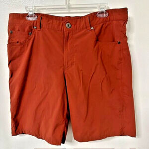 L.L.Bean Outdoor Hiking Trail Shorts Rust Orange Nylon Spandex Men’s 35W